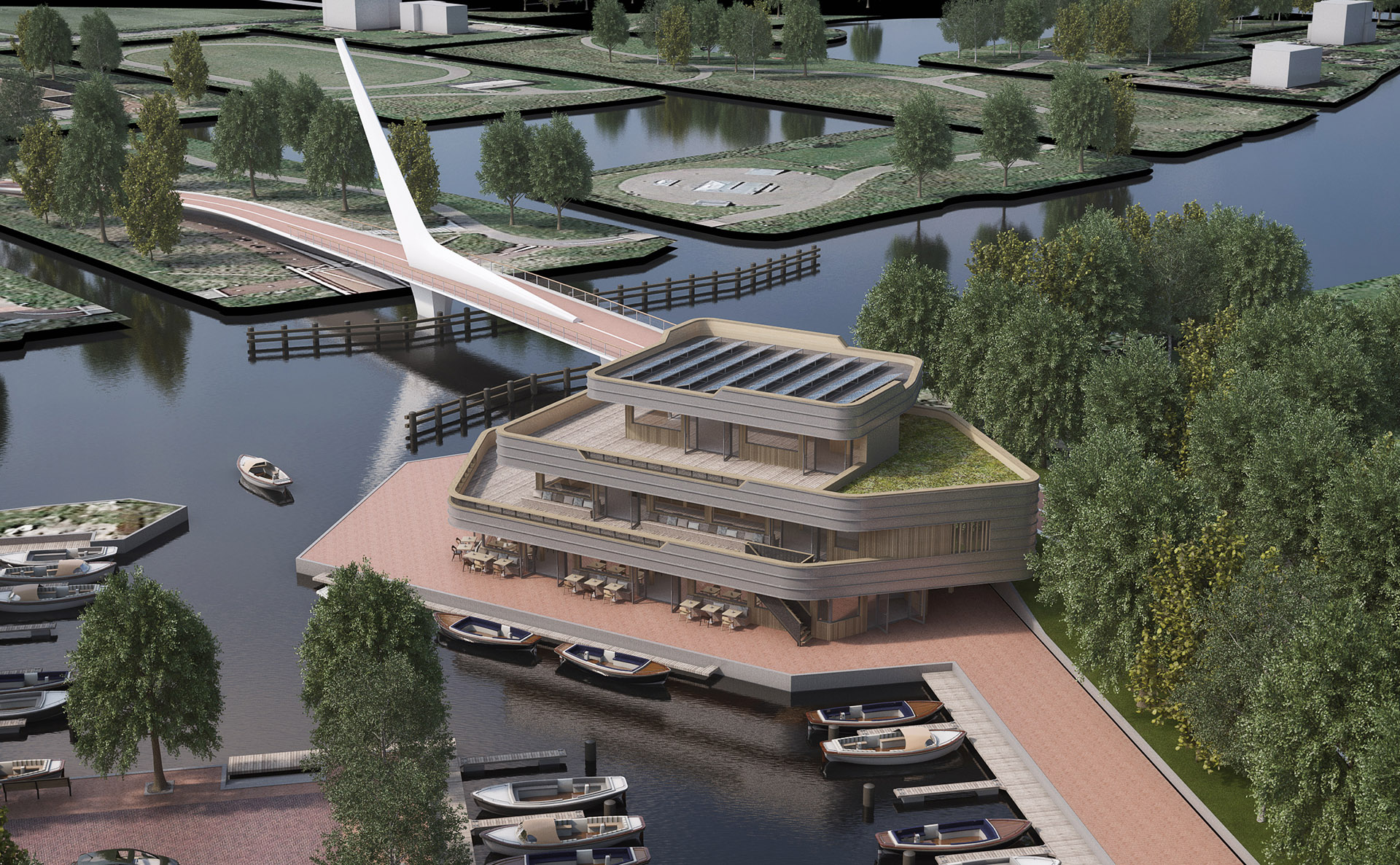 Jachthavengebouw Oegstgeest-ad-Rijn - BINT architecten